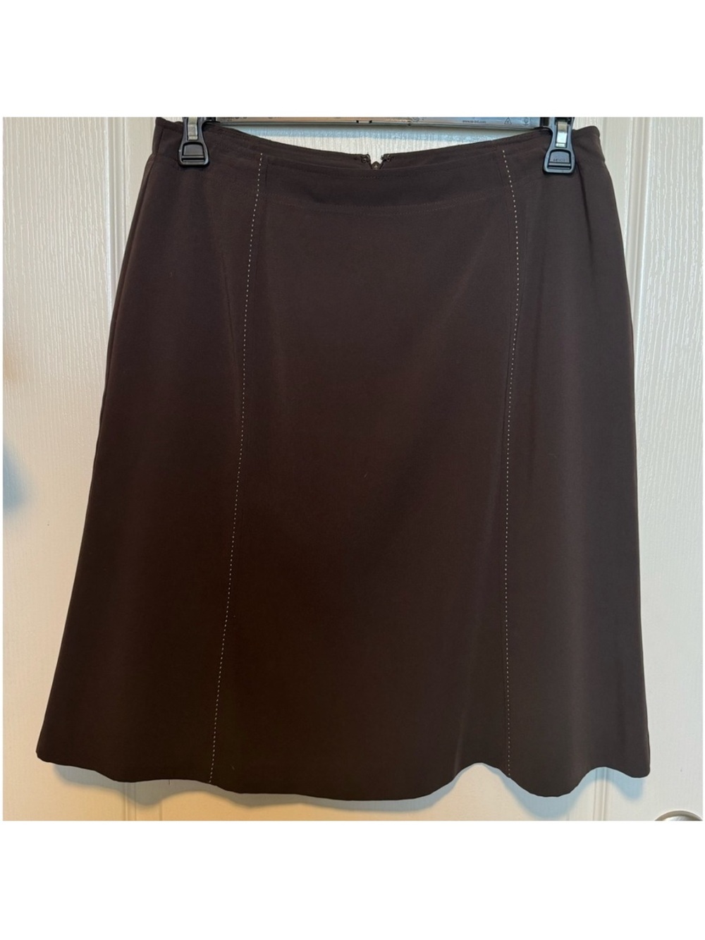 Norton McNaughton Chocolate Brown A-Line Skirt